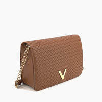 Like Dreams - Women's Haven Flap Vegan Woven Crossbody Bag