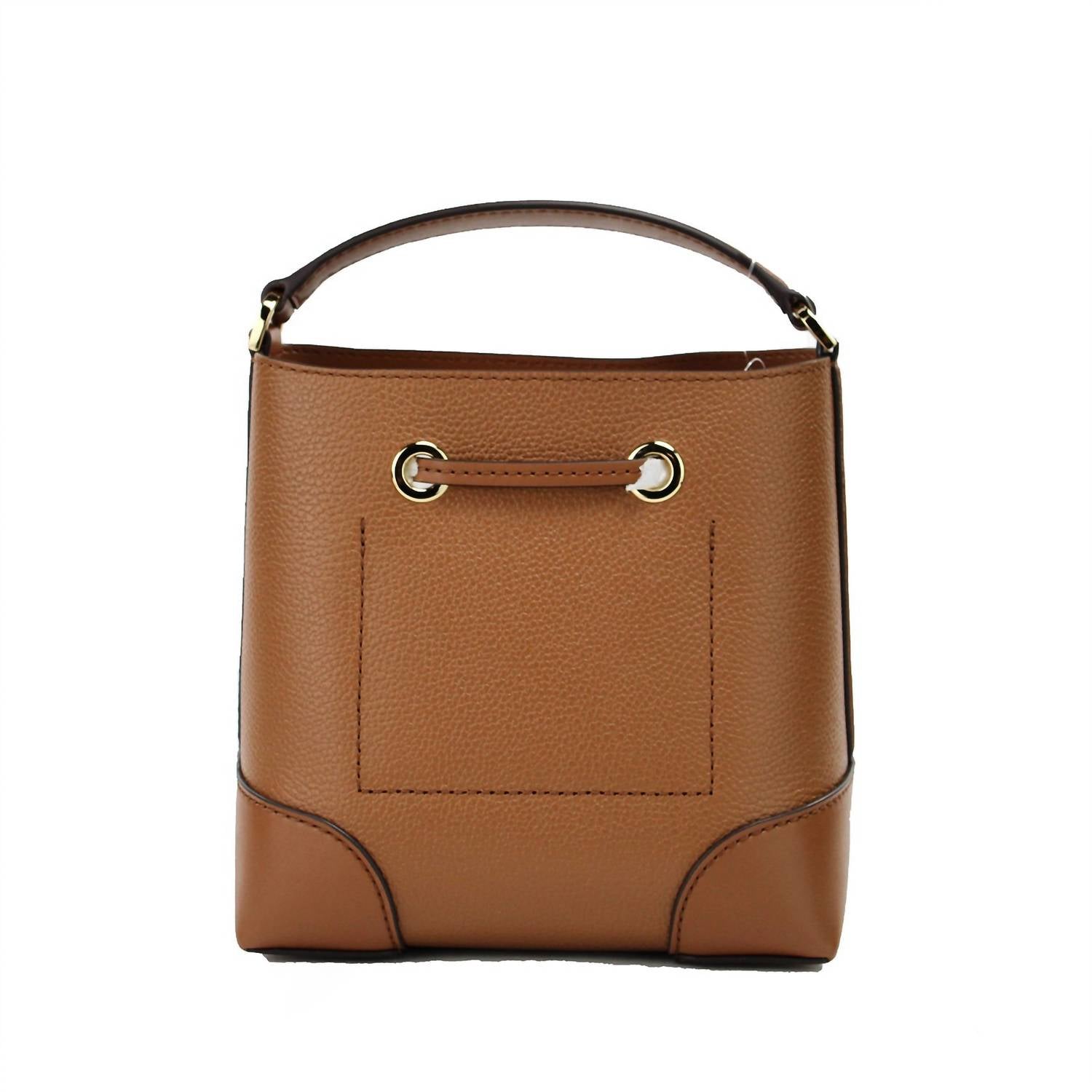 Michael Kors - Women's Mercer Small Luggage Pebbled Leather Bucket Crossbody Bag