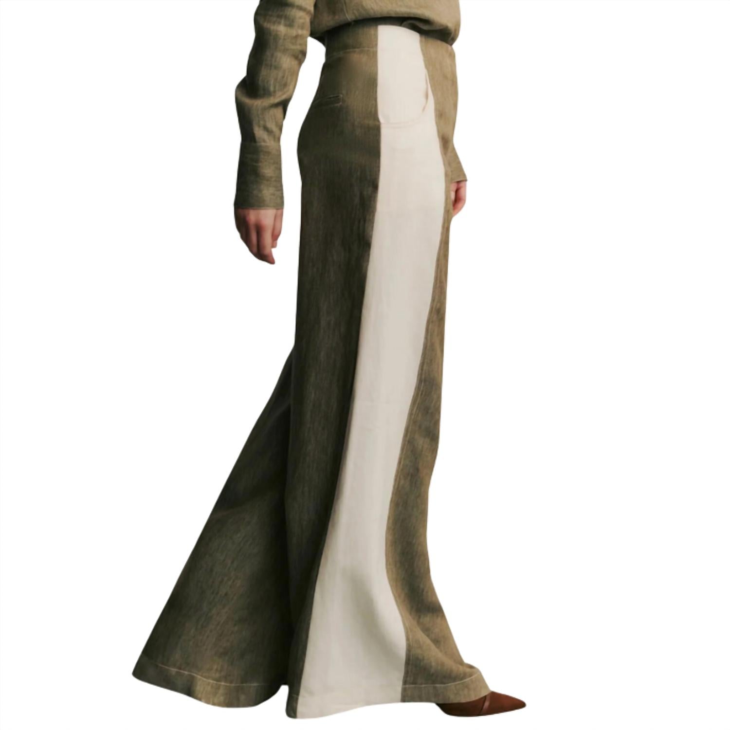 TWP Women's Demie With Combo Pant in military - women's pants - alternate view