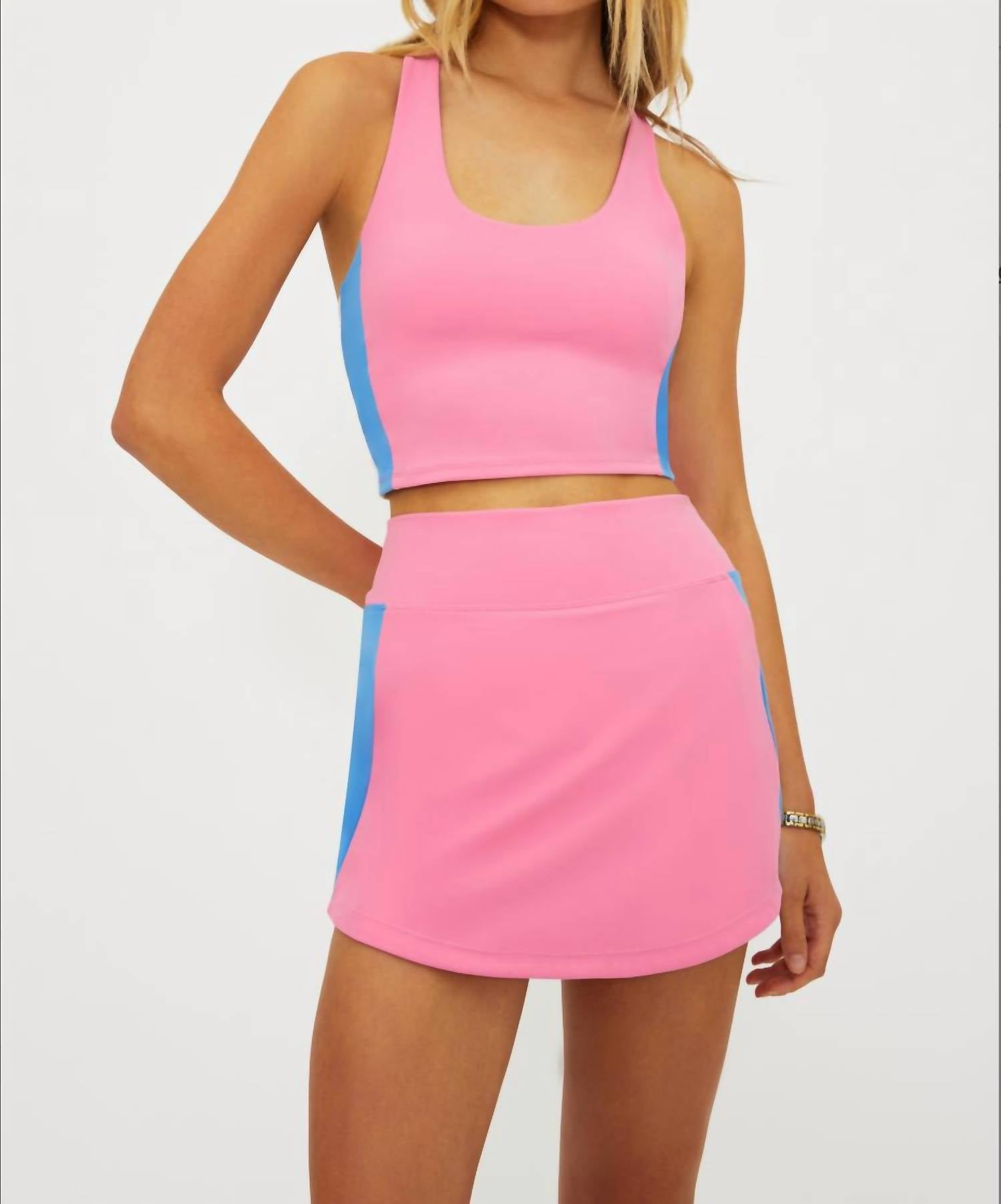 Beach Riot Yara Racerback Crop Top in cosmos colorblock - women's shirt