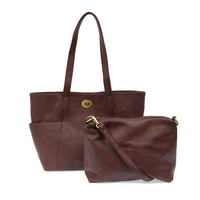 Joy Susan Women's Judy Tote Bag in bordeaux - women's bag - detail view