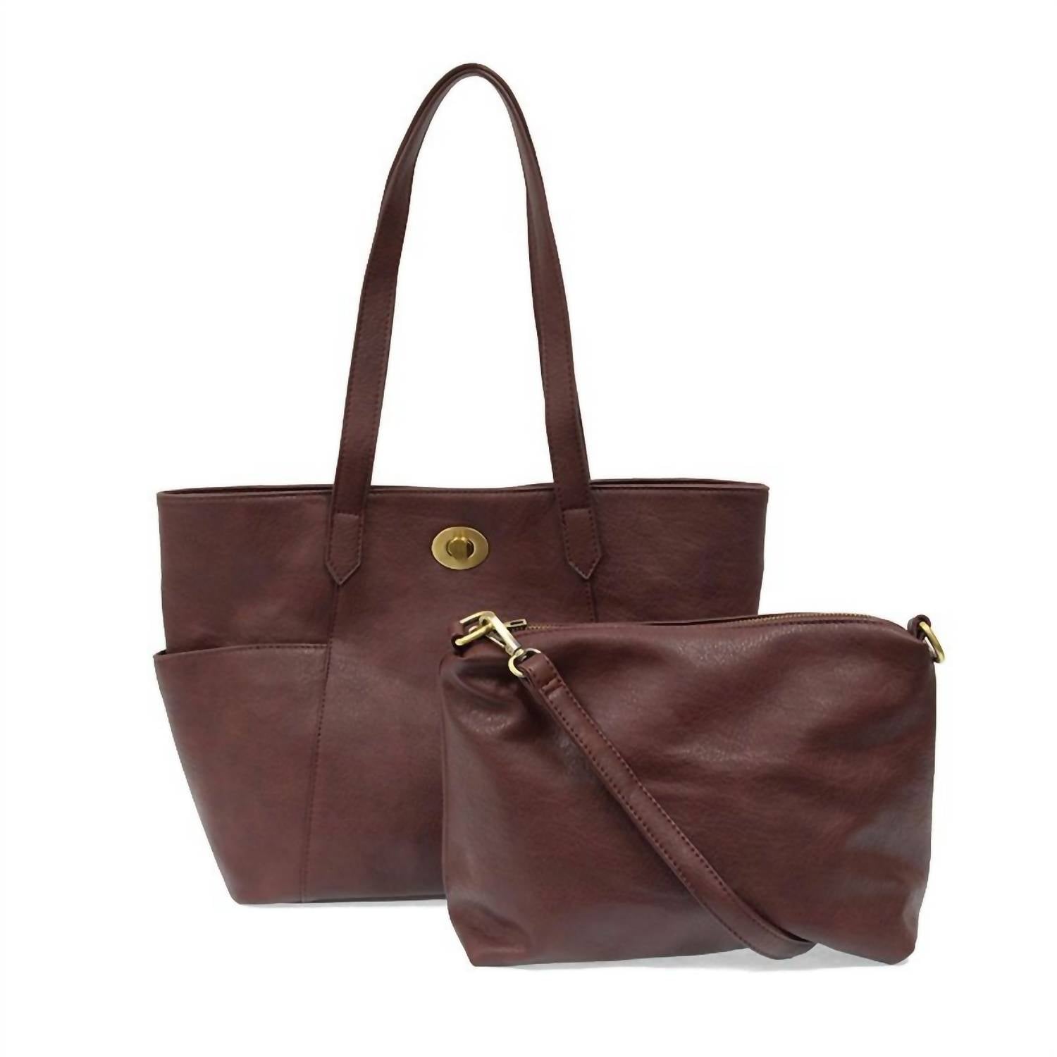 Joy Susan Women's Judy Tote Bag in bordeaux - women's bag - detail view