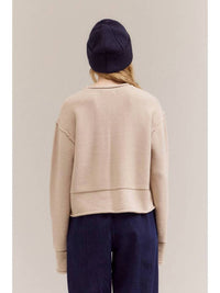 Grade & Gather - Rolled Edge Detail Long Sleeve Top