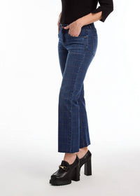 Fdj - Christina Plaid Straight Leg Jeans