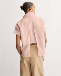 Arlo Mott Clark Split Back Top in dusty rose - women's blouse - alternate view