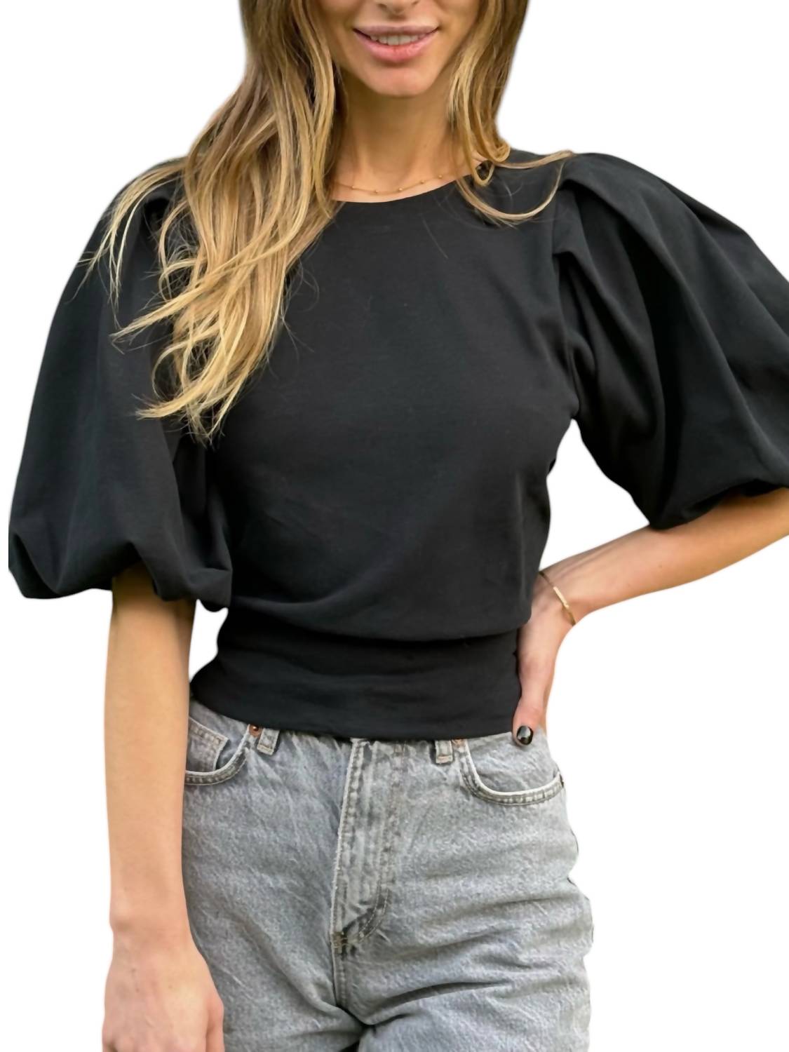 Oat New York - Puff Sleeved Crop Top