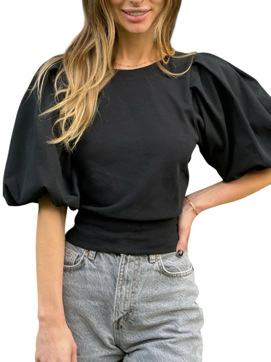 Oat New York - Puff Sleeved Crop Top