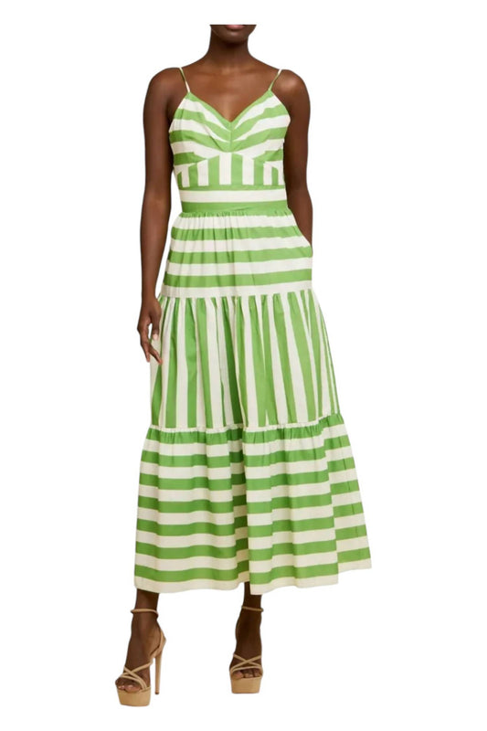 Ciebon - MIXED STRIPE TEA DRESS