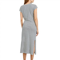 Rails Women's Selah Dress in ivory navy micro stripe - women's dress - detail view