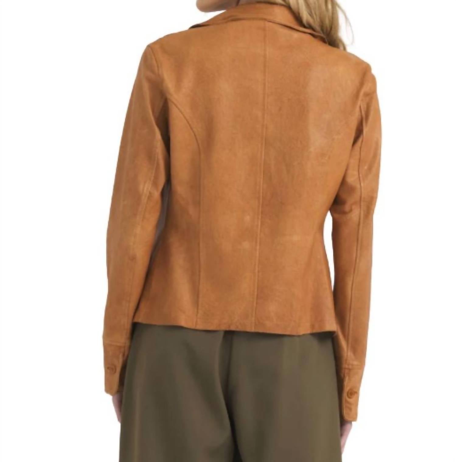 Jakett - Amelia Wrinkled Leather Blazer
