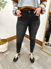 Risen - Tummy Control Mid Rise Crop Skinny Jeans
