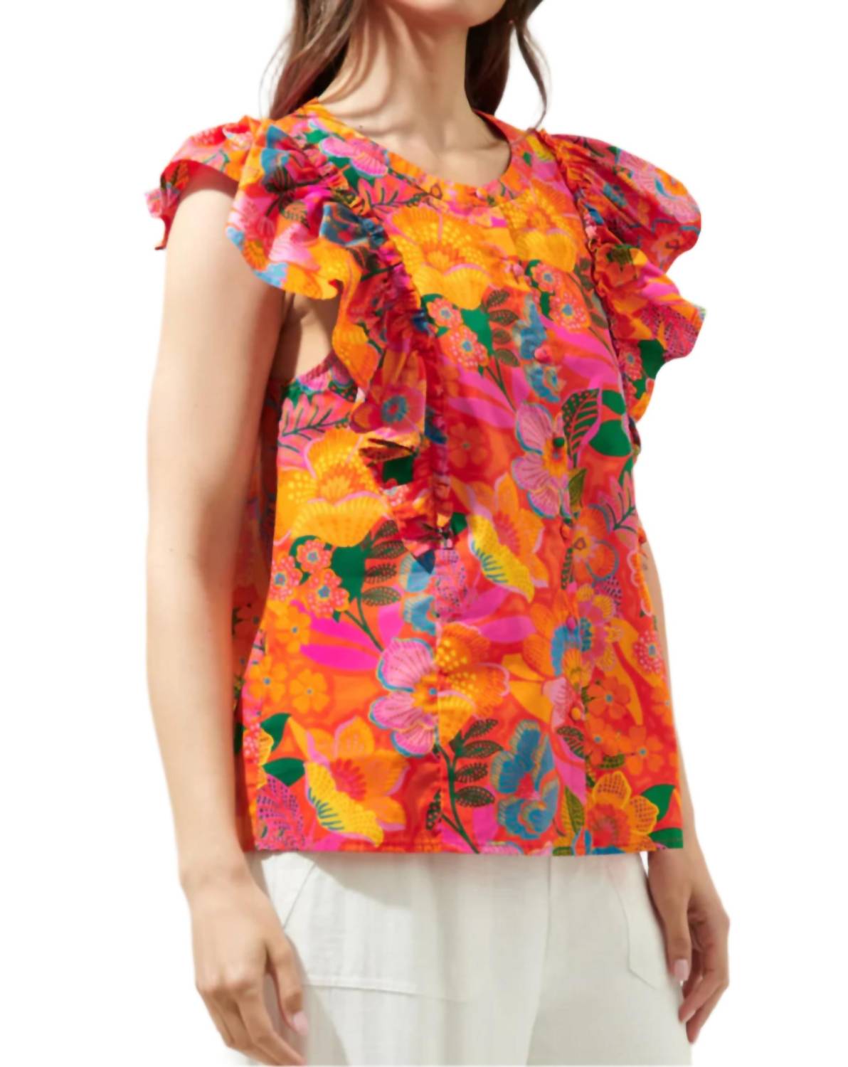 Sugarlips - Idalia Flutter Sleeve Top