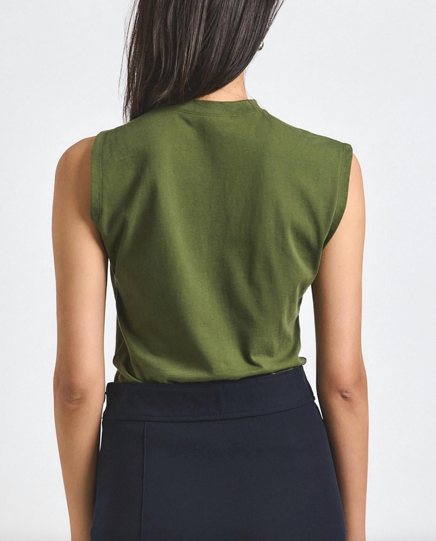 Derek Lam 10 Crosby - Nia Asymmetric Embellished Twist Tee