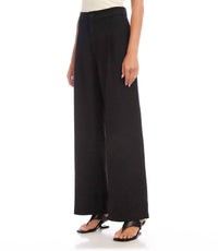 Karen Kane Banks High Waist Pleated Pants in black - women's pants - detail view