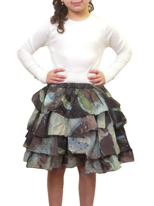 KIDS PRINT RUFFLE LAYERS SKIRT