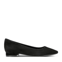 ROCKPORT Women's Tessa Pointy Toe Dress Shoes in black suede - women's flats - detail view