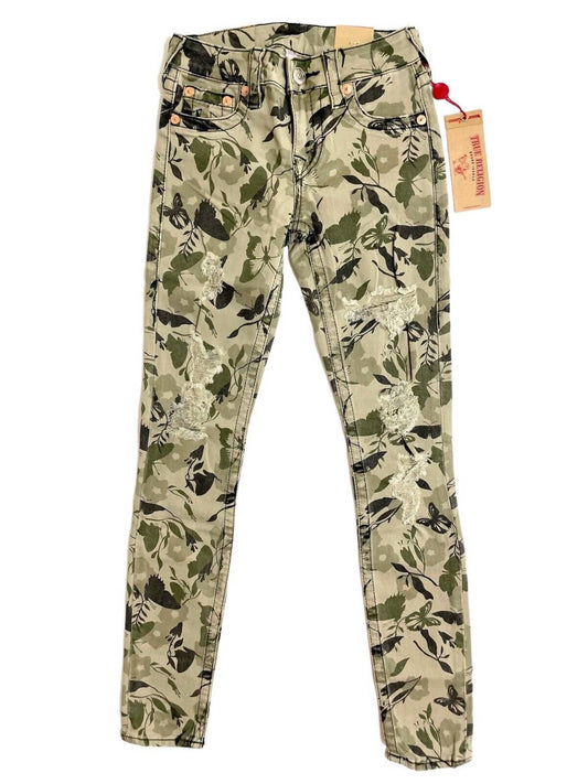 True Religion - Women's Garden Camo Distressed Skinny Jeans