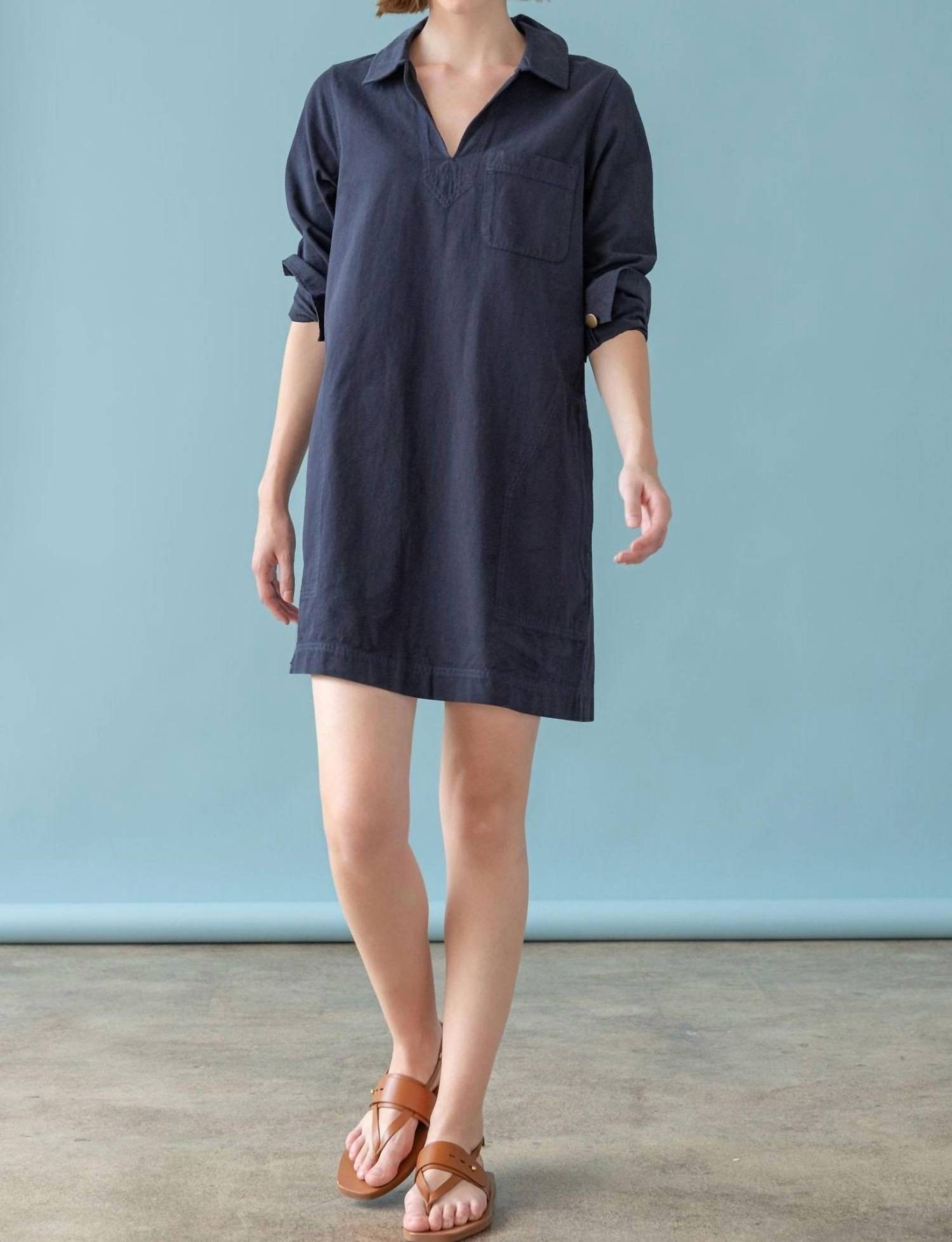 Lilla P - Split Neck Collared Dress