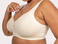 Curvy Couture - Cotton Luxe Front And Back Close Wireless Bra