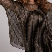 Sympli - Pleated Mesh Nu Clip Top