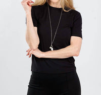 RIPLEY RADER Fitted Short Sleeve T-shirt in black - women's t-shirt - view 4