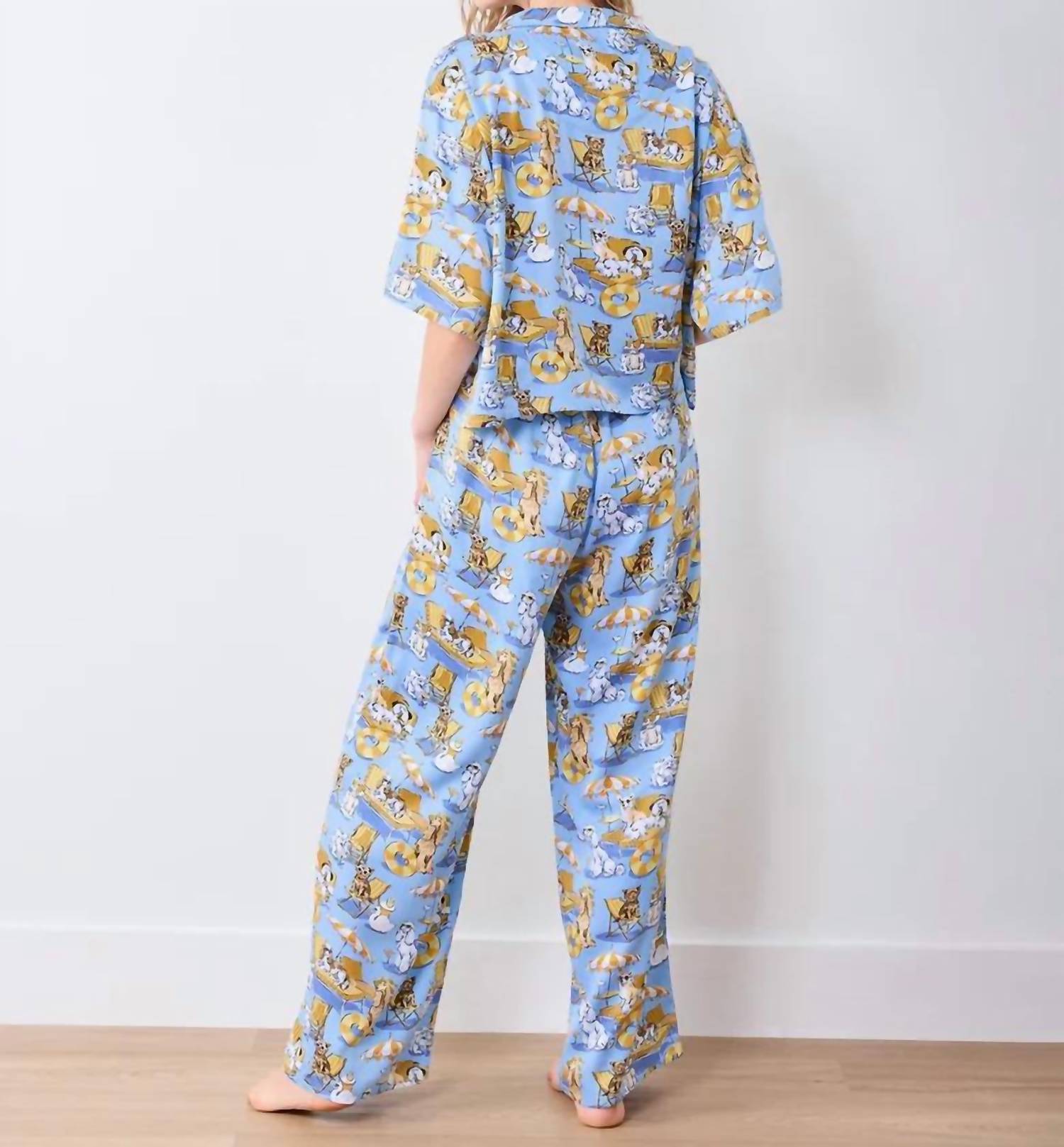 Printfresh - Women's Palm Royal Pooches Eco Satin Set