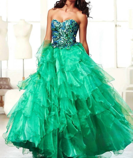 Mac Duggal - SEQUIN TULLE PROM DRESS