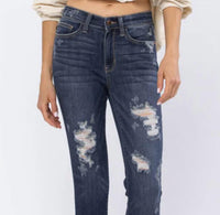 Judy Blue - Mid Rise Destroy Skinny Jean