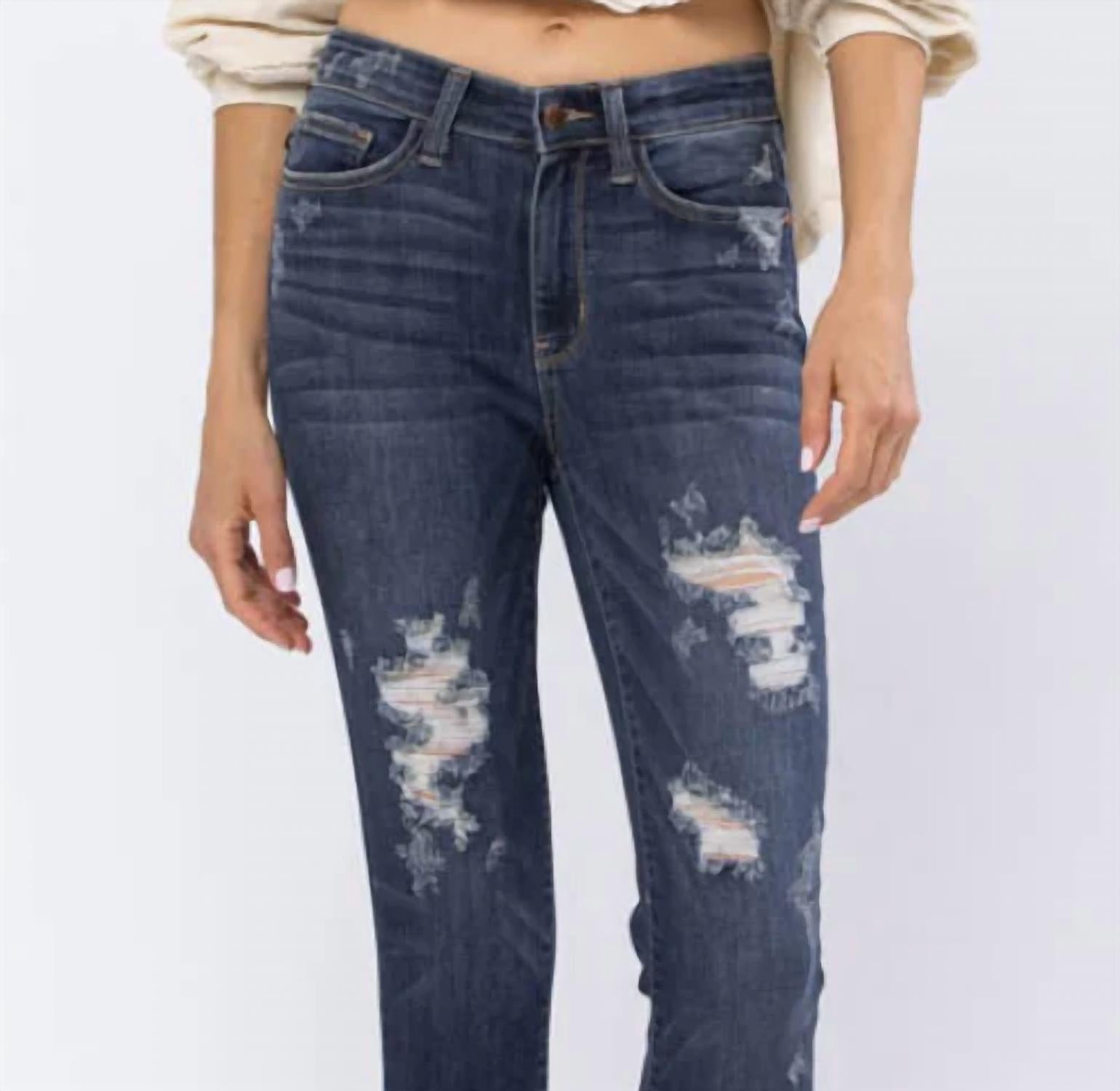 Judy Blue - Mid Rise Destroy Skinny Jean