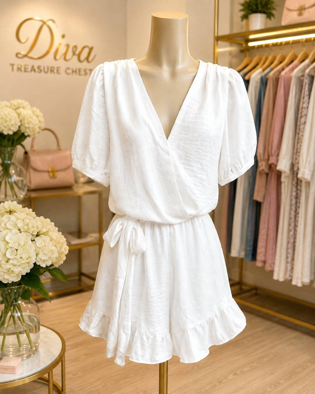Ee:Some - Women's Tie Waist Romper