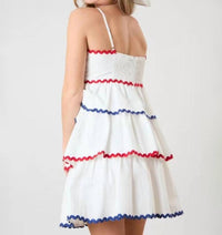 Peach Love - Cotton Poplin Trim Dress