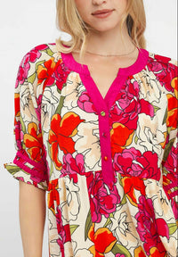Umgee - Short Floral Tiered Dress