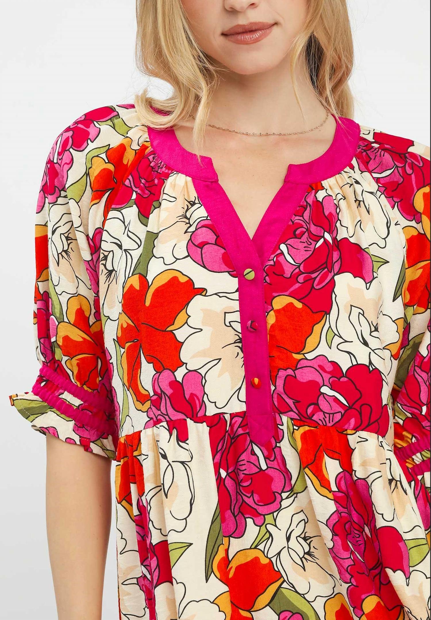 Umgee - Short Floral Tiered Dress