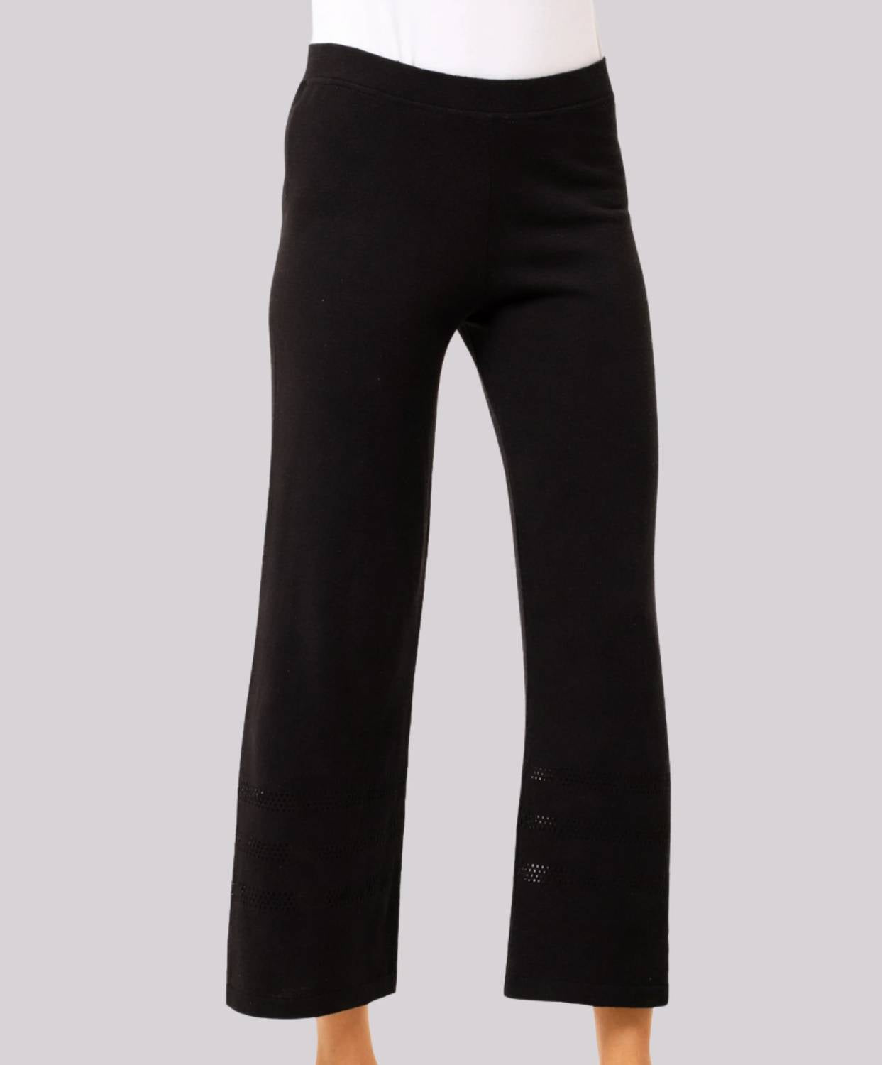 Angel Apparel - Crochet Inset Knit Pants