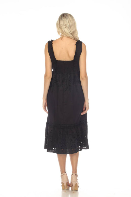 Johnny Was - Jade Jesminda Eyelet Embroidered Midi Dress