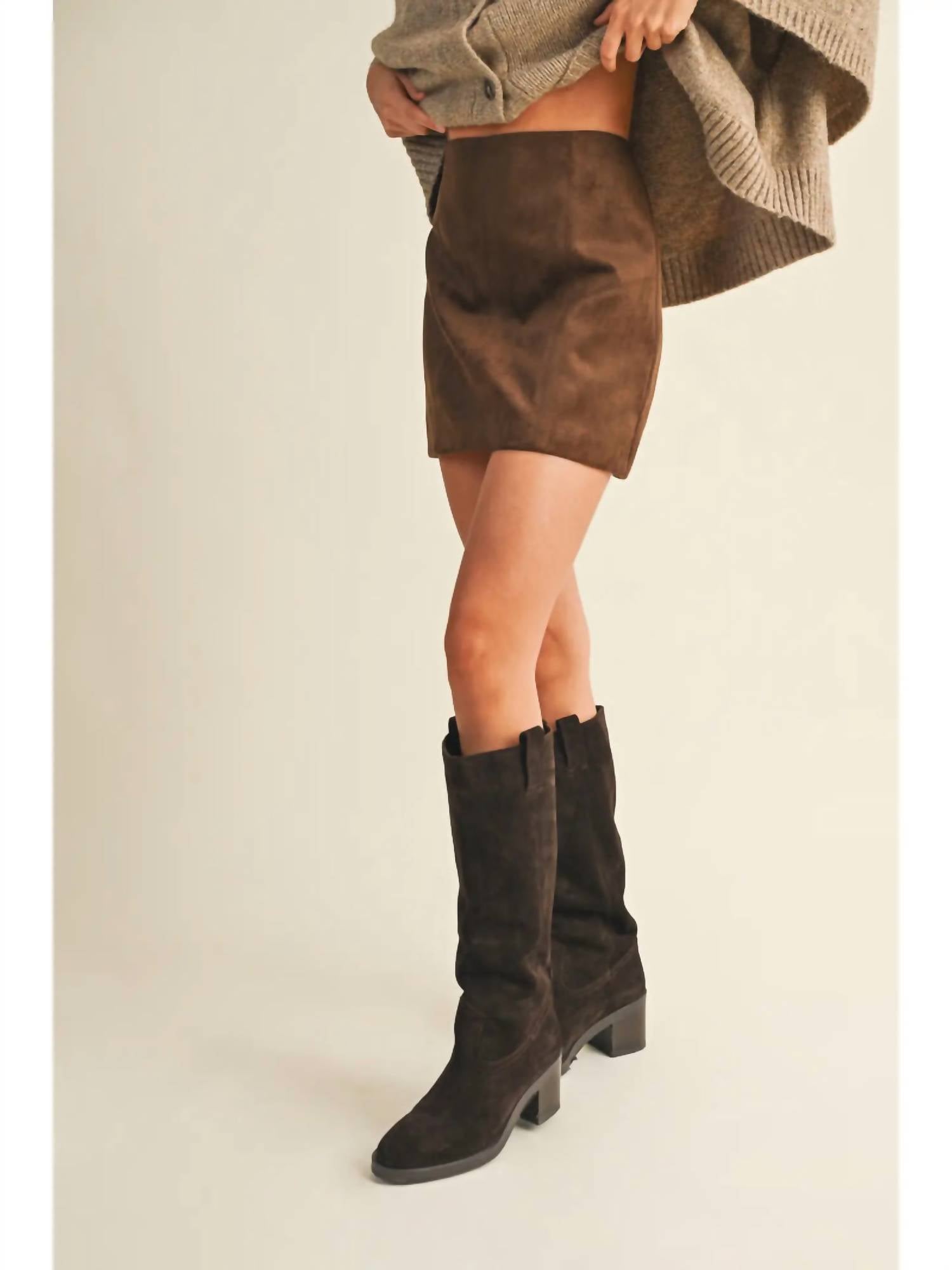 Mustard Seed - Wildwood Suede Mini Skirt