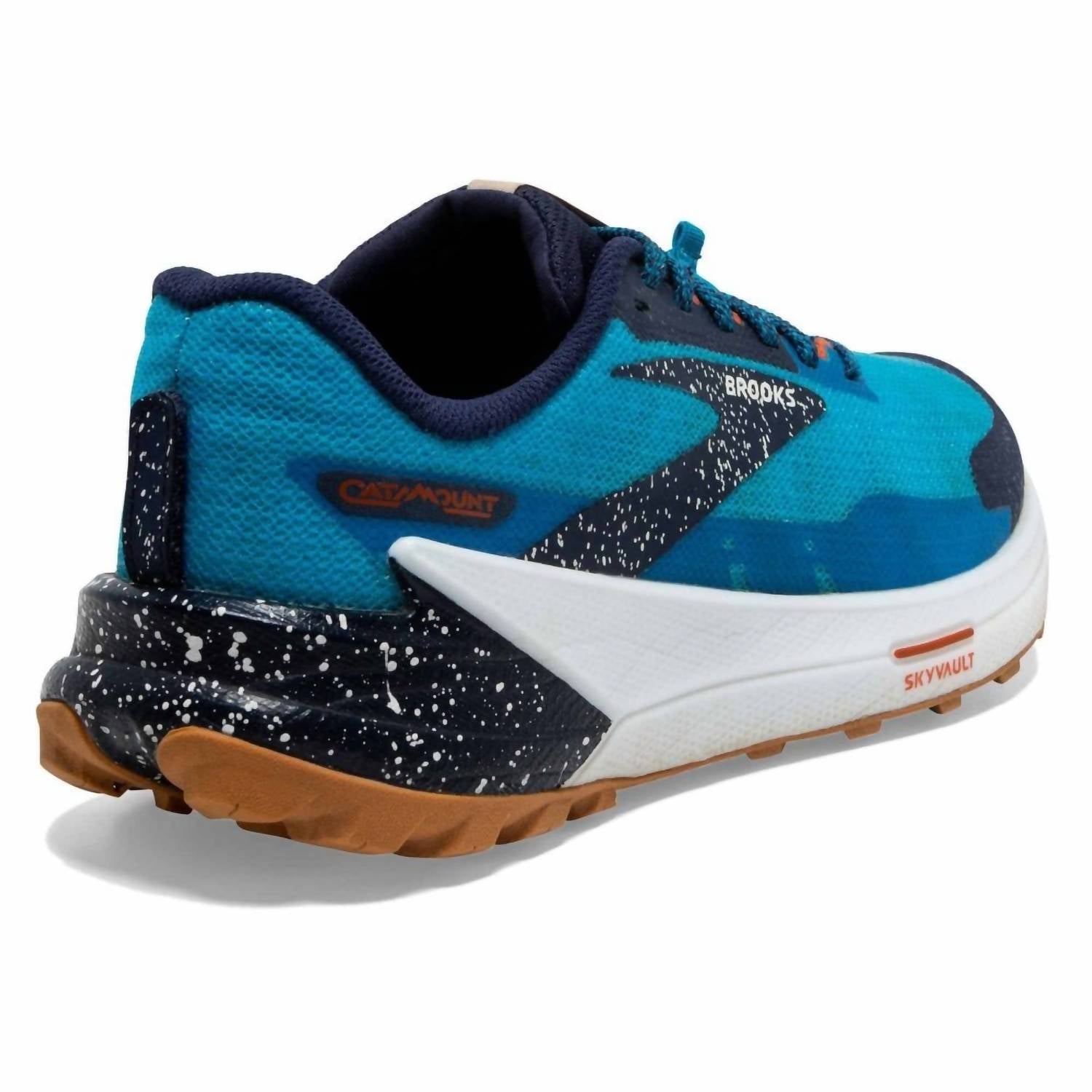 BROOKS Men's Catamount 2 Trail Running Shoes in peacoat atomic blue rooibos - men's shoe - view 4