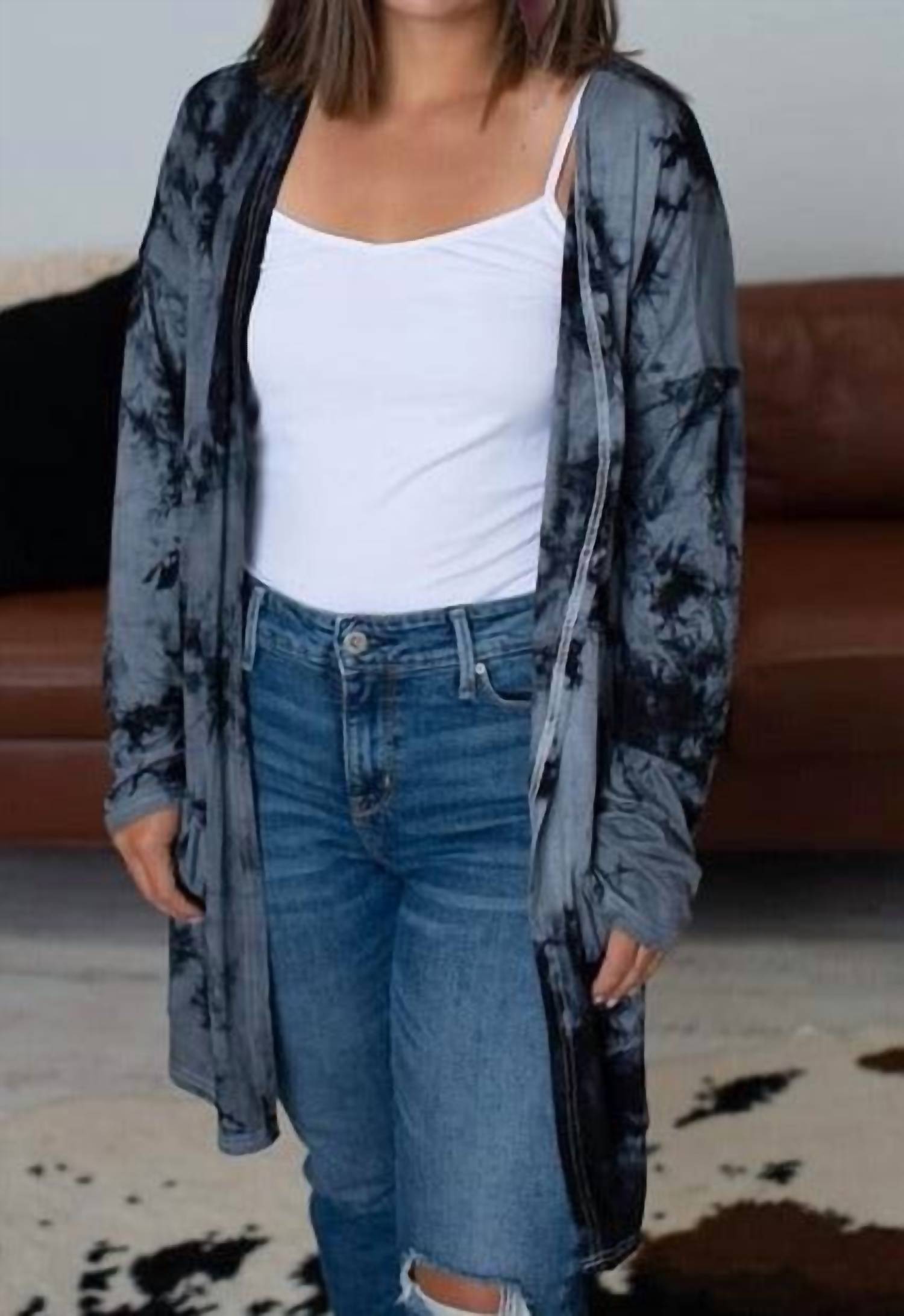Shirley Stone - Tie Dye Long Cardigan