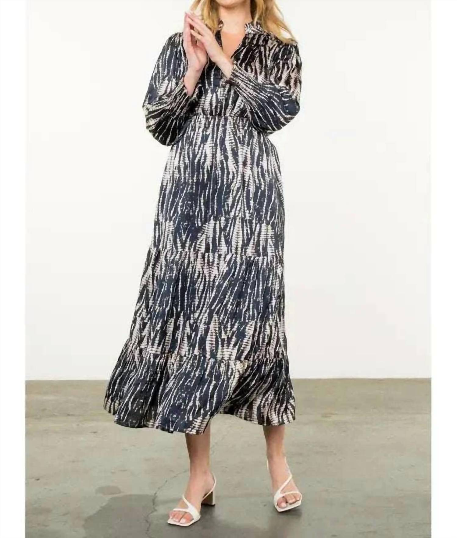 Thml - Heather Metallic Print Maxi Dress