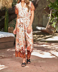 Paparazzi - Satin Border Print Jumpsuit