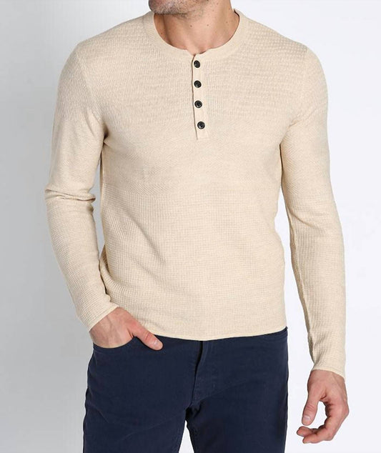 Jachs New York - Mixed Stitch Waffle Sweater Henley
