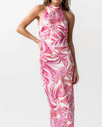 DRESS FORUM Azalea Dress in pink flamingo - women's dress - detail view