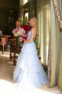 Ava Presley - One Shoulder Tiered Ruffle Ball Dress