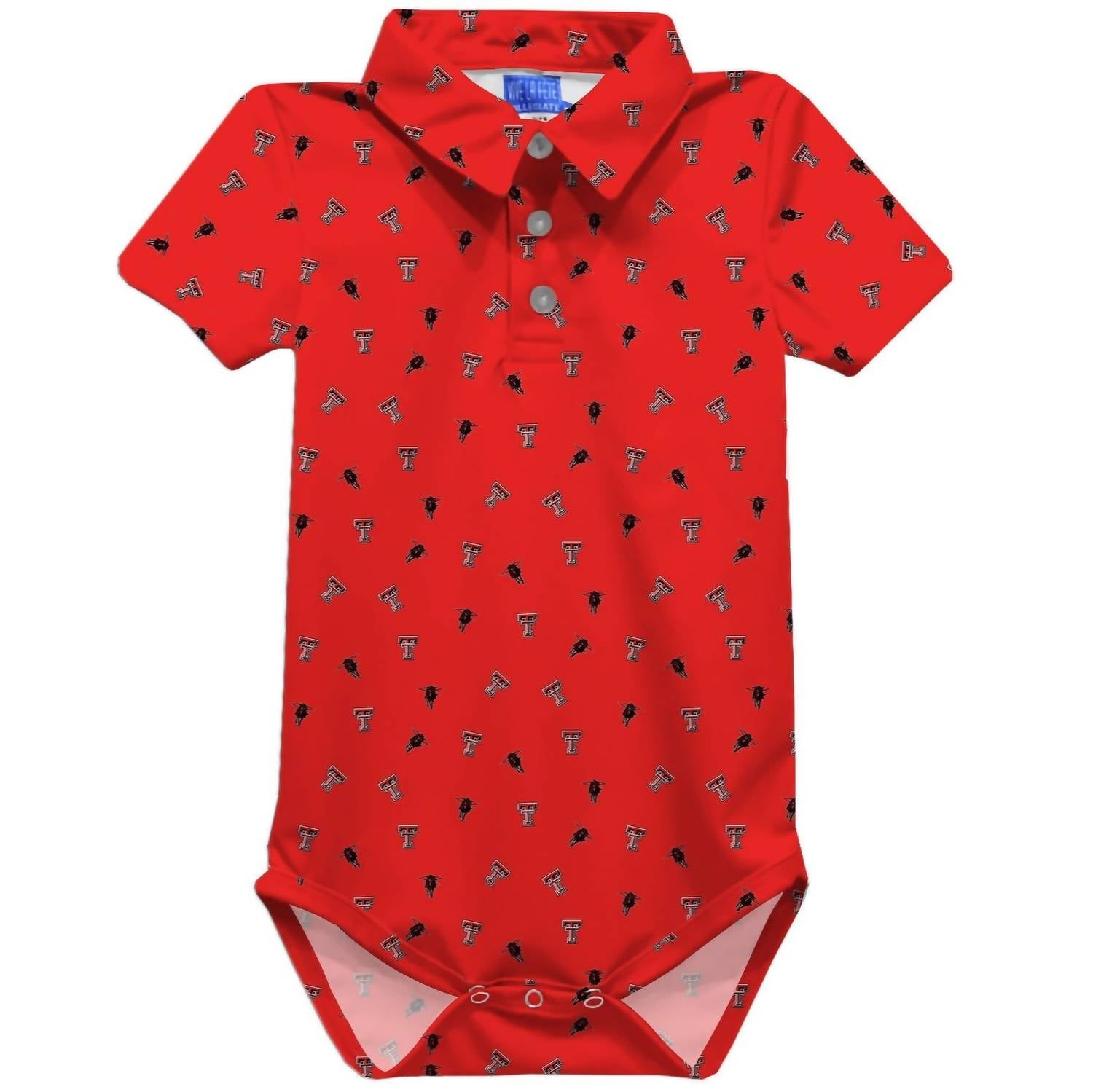 Vive La Fete - Boy's Texas Tech Raiders Logo Performance Bodysuit