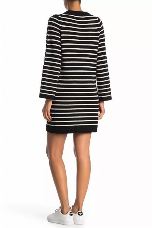 Madewell - Button Sleeve Striped Wool Sweater Dress