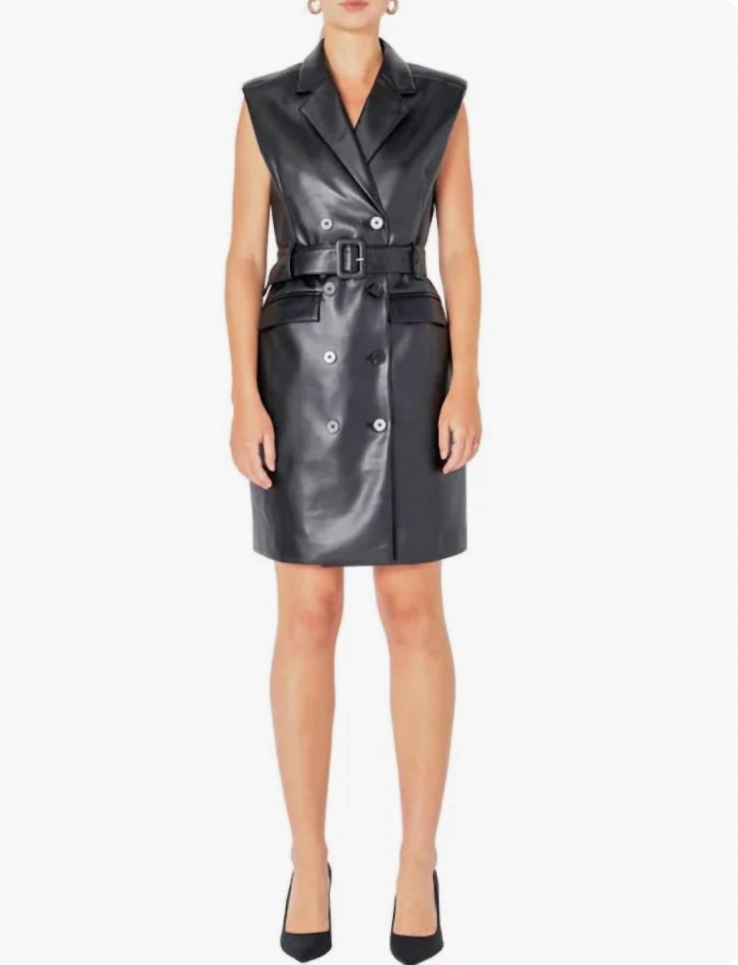 Endless Rose - Dana Leather Mini Dress