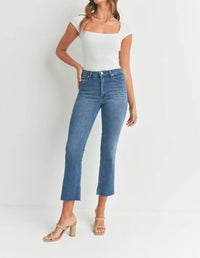 Just Black Denim - High Rise Tonal Crop Flare Jeans