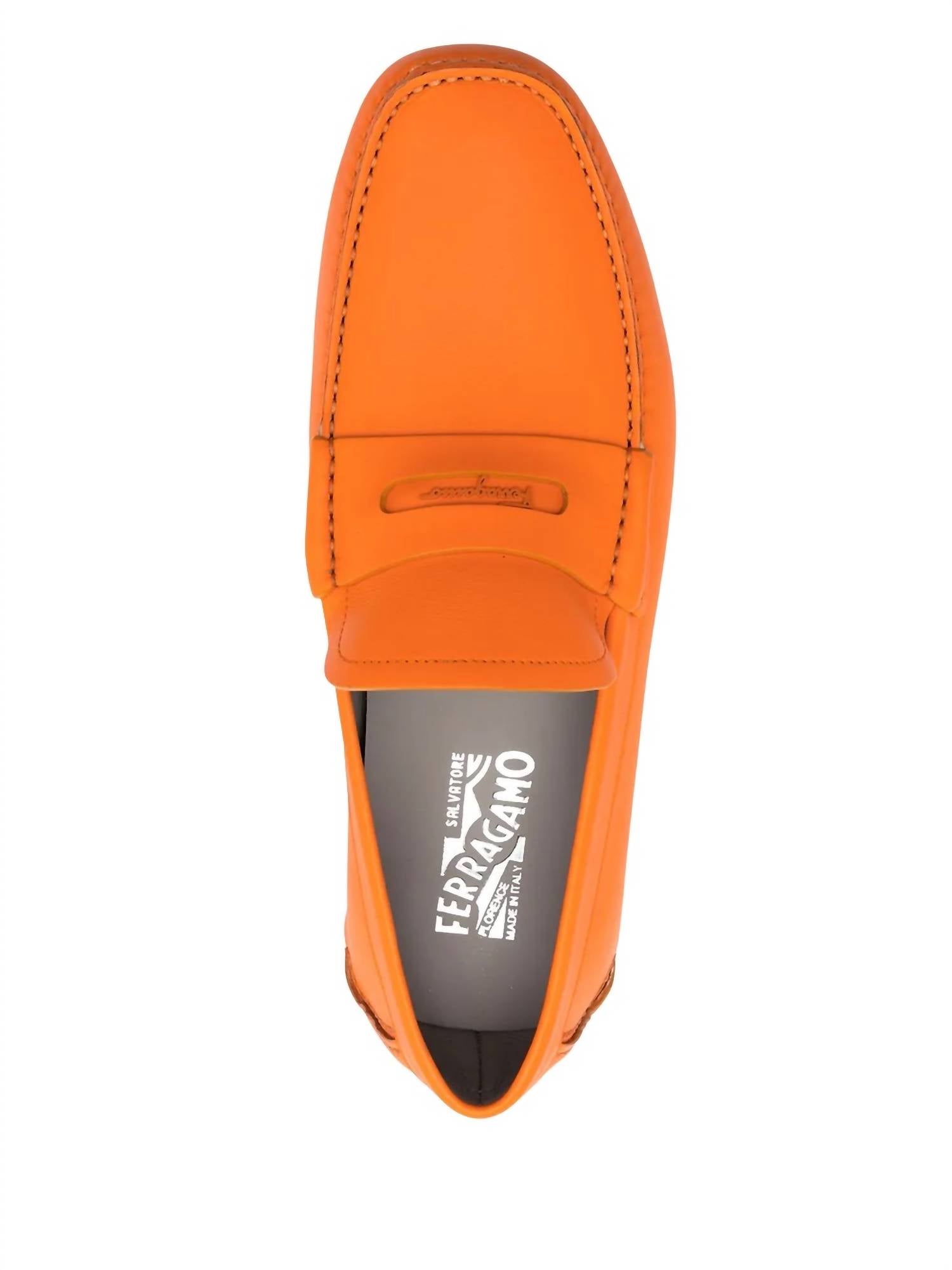 Salvatore Ferragamo - Men's Penny Slot Leather Driving Loafers