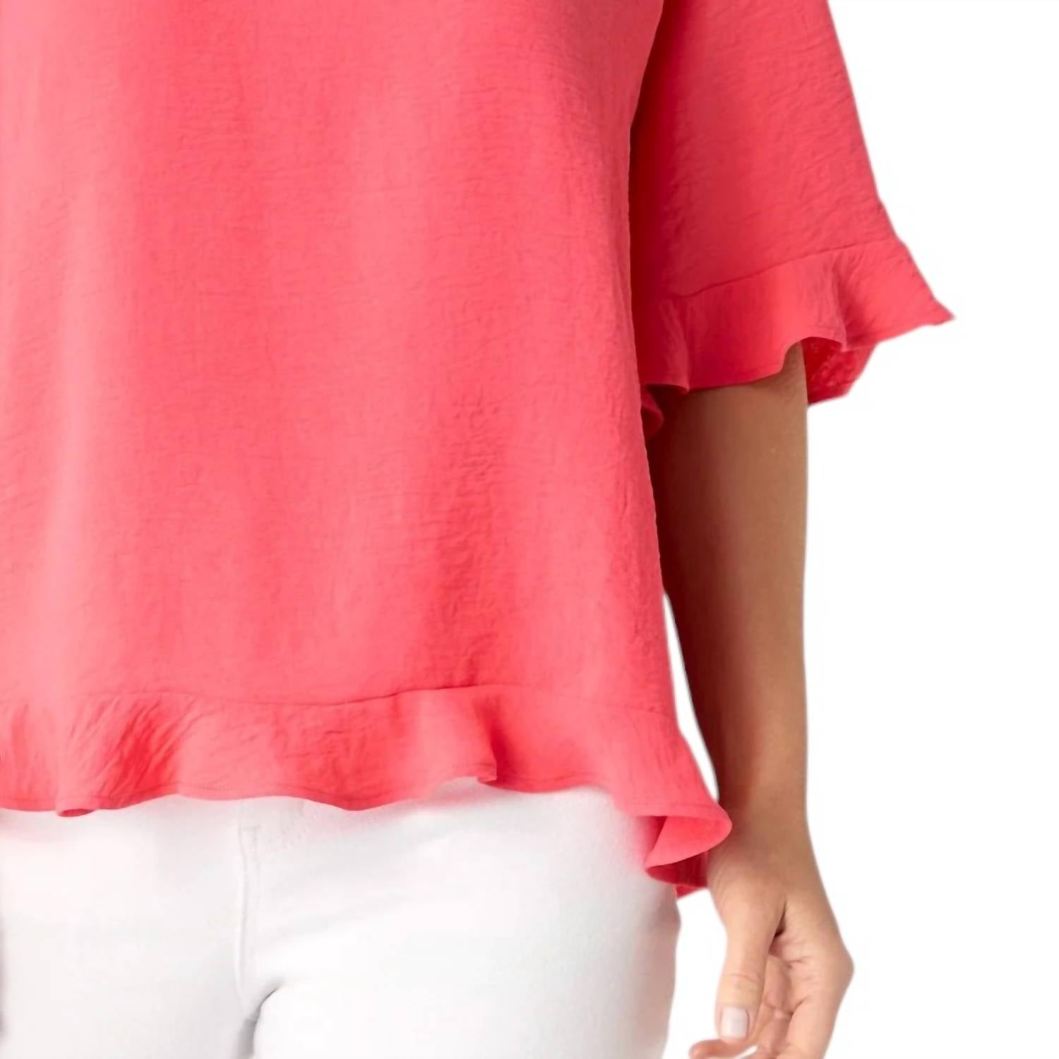 Coco + Carmen - Kenna Elbow Sleeve Ruffle Top