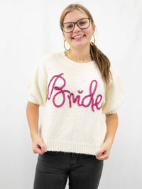 Bibi - Metallic Letter Bride Sweater